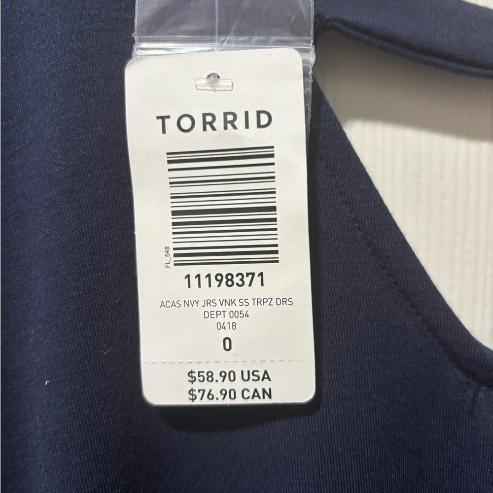 Torrid Navy Blue Dress 💙 NWT - Picture 4 of 4